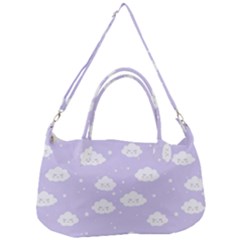 Kawaii Cloud Pattern Removal Strap Handbag by Valentinaart