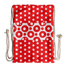 Polka Dots Two Times 10 Drawstring Bag (large) by impacteesstreetwearten