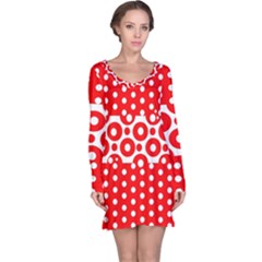 Polka Dots Two Times 10 Long Sleeve Nightdress by impacteesstreetwearten