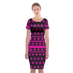 Polka Dots Two Times 8 Black Classic Short Sleeve Midi Dress by impacteesstreetwearten