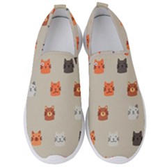 Cat Faces Pattern Men s Slip On Sneakers by Vaneshart