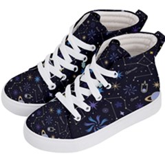 Starry Night  Space Constellations  Stars  Galaxy  Universe Graphic  Illustration Kids  Hi-top Skate Sneakers by Vaneshart