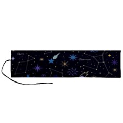 Starry Night  Space Constellations  Stars  Galaxy  Universe Graphic  Illustration Roll Up Canvas Pencil Holder (l) by Vaneshart