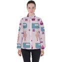 Seamless Bakery Vector Pattern Women s High Neck Windbreaker View1