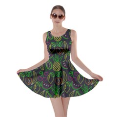 Neon Fruit Seamless Pattern Skater Dress by Vaneshart