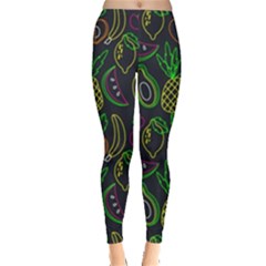 Neon Fruit Seamless Pattern Leggings  by Vaneshart