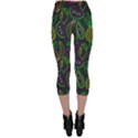 Neon Fruit Seamless Pattern Capri Leggings  View2