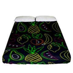 Neon Fruit Seamless Pattern Fitted Sheet (king Size)