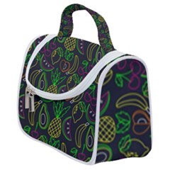 Neon Fruit Seamless Pattern Satchel Handbag by Vaneshart