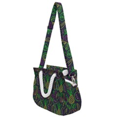 Neon Fruit Seamless Pattern Rope Handles Shoulder Strap Bag by Vaneshart