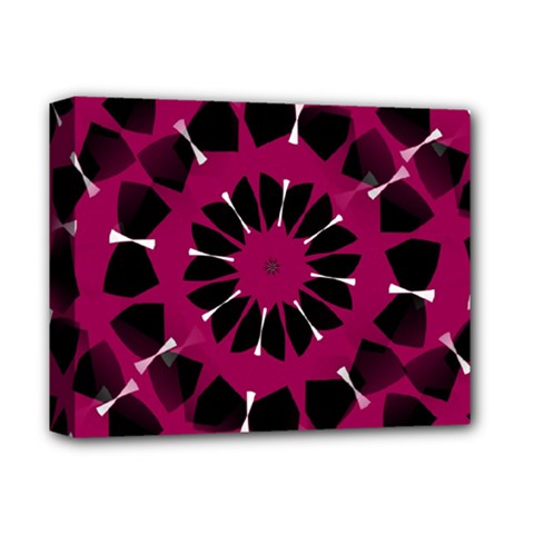 Pink And Black Seamless Pattern Deluxe Canvas 14  x 11  (Stretched)