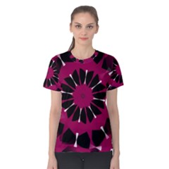 Pink And Black Seamless Pattern Women s Cotton Tee