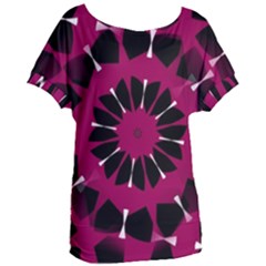 Pink And Black Seamless Pattern Women s Oversized Tee by Vaneshart