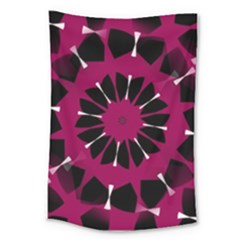 Pink And Black Seamless Pattern Large Tapestry