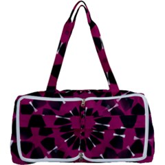 Pink And Black Seamless Pattern Multi Function Bag by Vaneshart