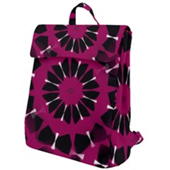 Pink And Black Seamless Pattern Flap Top Backpack