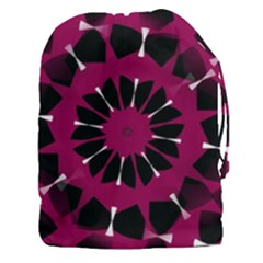 Pink And Black Seamless Pattern Drawstring Pouch (3XL)