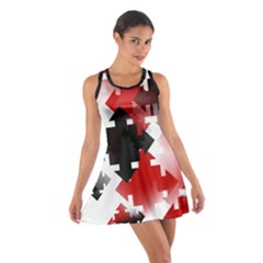 Black And Red Multi Direction Cotton Racerback Dress by Vaneshart