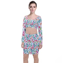 Colorful Triangle Vector Pattern Top And Skirt Sets by Vaneshart