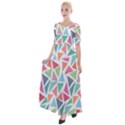 Colorful Triangle Vector Pattern Half Sleeves Maxi Dress View1