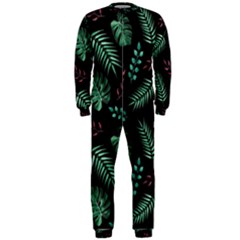 Tropical Leaves Pattern Onepiece Jumpsuit (men)  by Vaneshart