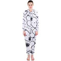 Dog Pattern Hooded Jumpsuit (ladies) 