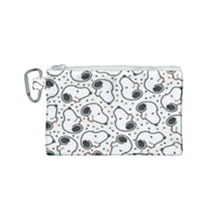 Dog Pattern Canvas Cosmetic Bag (small) by Vaneshart