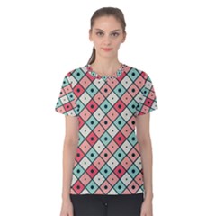 Romboidal Vector Pattern Women s Cotton Tee