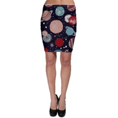 Space Galaxy Pattern Bodycon Skirt