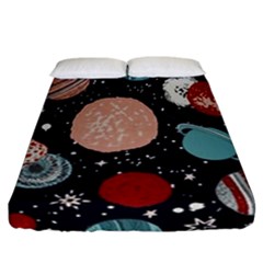 Space Galaxy Pattern Fitted Sheet (california King Size) by Vaneshart
