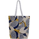 Blue And Ochre Full Print Rope Handle Tote (Small) View2