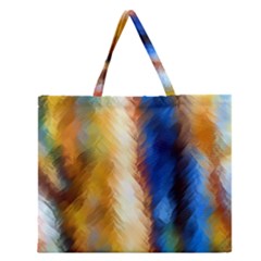 Abstract Paint Smears Zipper Large Tote Bag