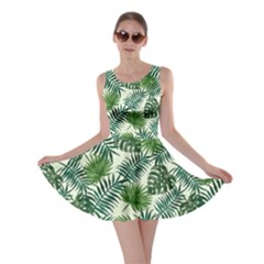 Leaves Tropical Wallpaper Foliage Skater Dress