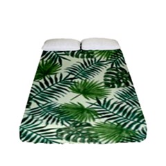 Leaves Tropical Wallpaper Foliage Fitted Sheet (Full/ Double Size)