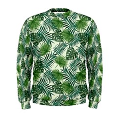 Leaves Tropical Wallpaper Foliage Men s Sweatshirt