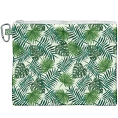 Leaves Tropical Wallpaper Foliage Canvas Cosmetic Bag (XXXL)