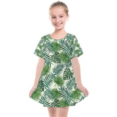 Leaves Tropical Wallpaper Foliage Kids  Smock Dress