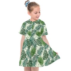 Leaves Tropical Wallpaper Foliage Kids  Sailor Dress