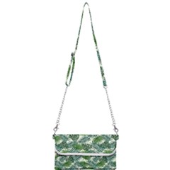 Leaves Tropical Wallpaper Foliage Mini Crossbody Handbag