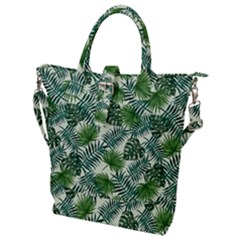 Leaves Tropical Wallpaper Foliage Buckle Top Tote Bag