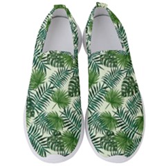 Leaves Tropical Wallpaper Foliage Men s Slip On Sneakers