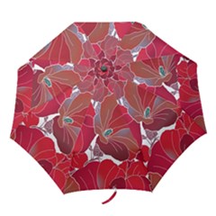 Floral Pattern Background Folding Umbrellas by Vaneshart