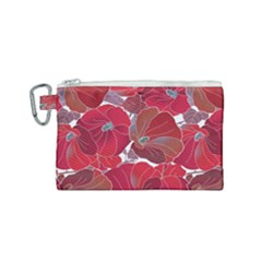 Floral Pattern Background Canvas Cosmetic Bag (small)