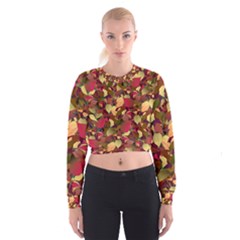 Floral Pattern Design Cropped Sweatshirt