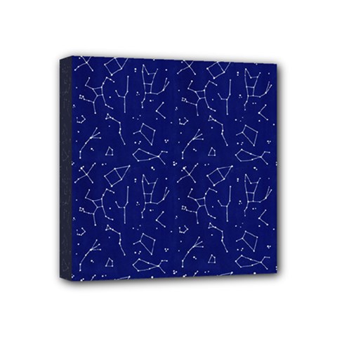 Constellations Pattern Mini Canvas 4  X 4  (stretched) by Vaneshart
