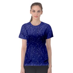 Constellations Pattern Women s Sport Mesh Tee