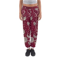 Floral Pattern Background Women s Jogger Sweatpants