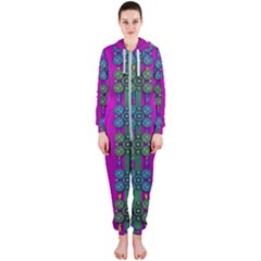 Flowers In A Rainbow Liana Forest Festive Hooded Jumpsuit (ladies) 