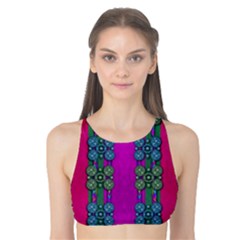 Flowers In A Rainbow Liana Forest Festive Tank Bikini Top