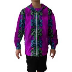 Flowers In A Rainbow Liana Forest Festive Kids  Hooded Windbreaker